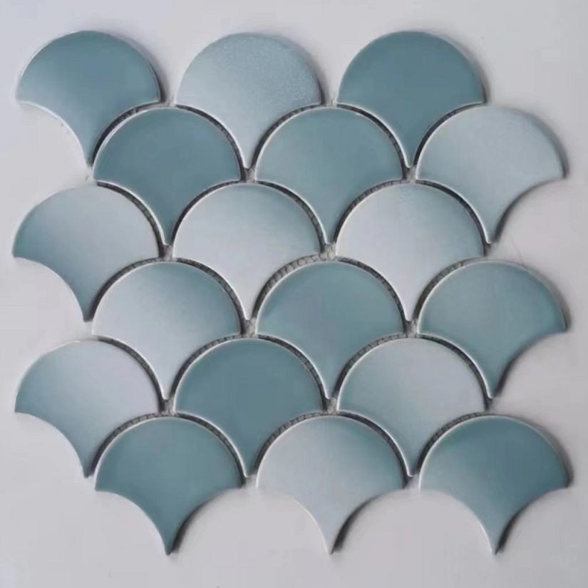 Fish Scale Mosaic Tile Backsplash Fish Scale Mosaic Tile Backsplash